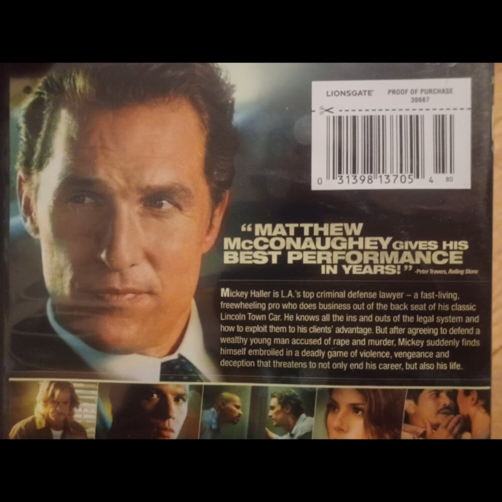 Matthew McConaughey movie "The Lincoln Lawyer" DVD - Picture 6 of 8